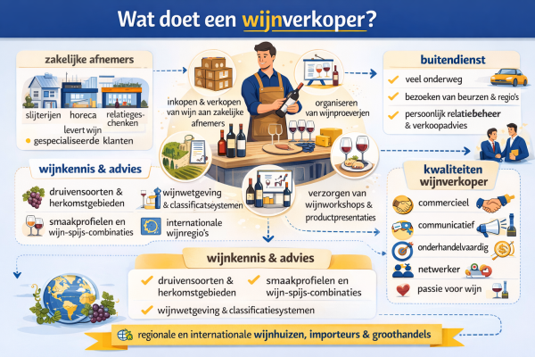 Alles over het beroep wijnverkoper Wat doet een wijnverkoper